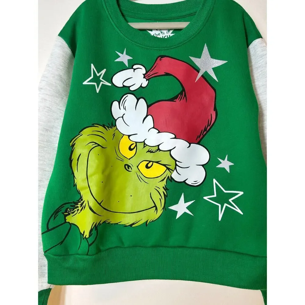 THE GRINCH-DR SEUSS Girl’s 2 piece Sweatsuit / Size: Small